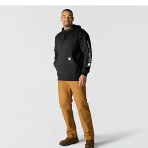 Carhartt Black Hoodie with Tan